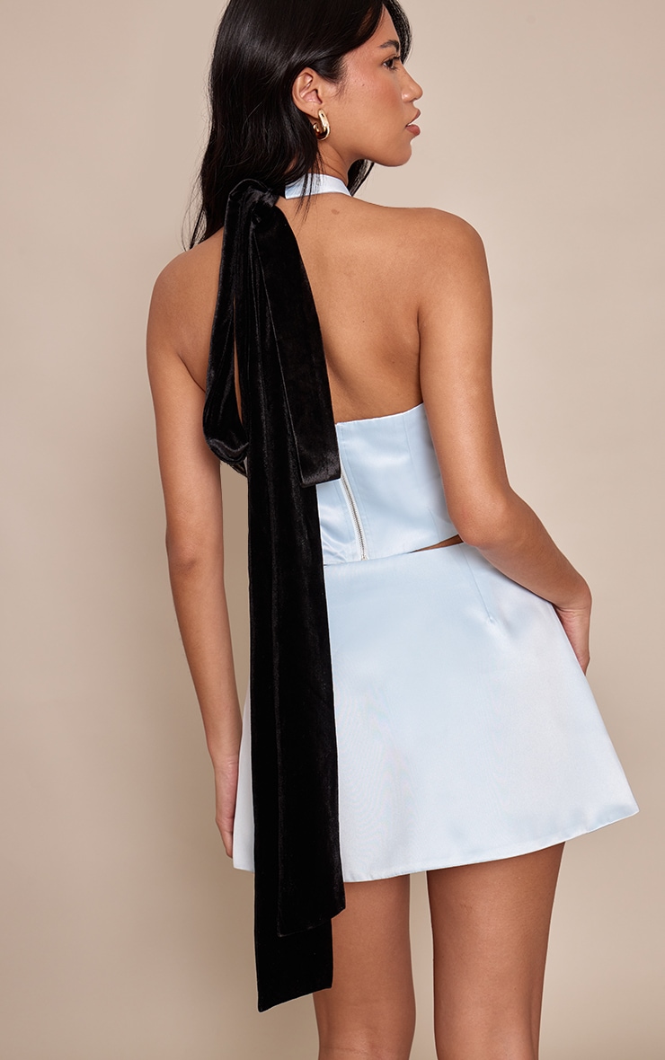 Baby Blue A-Line Mini Skirt image 3