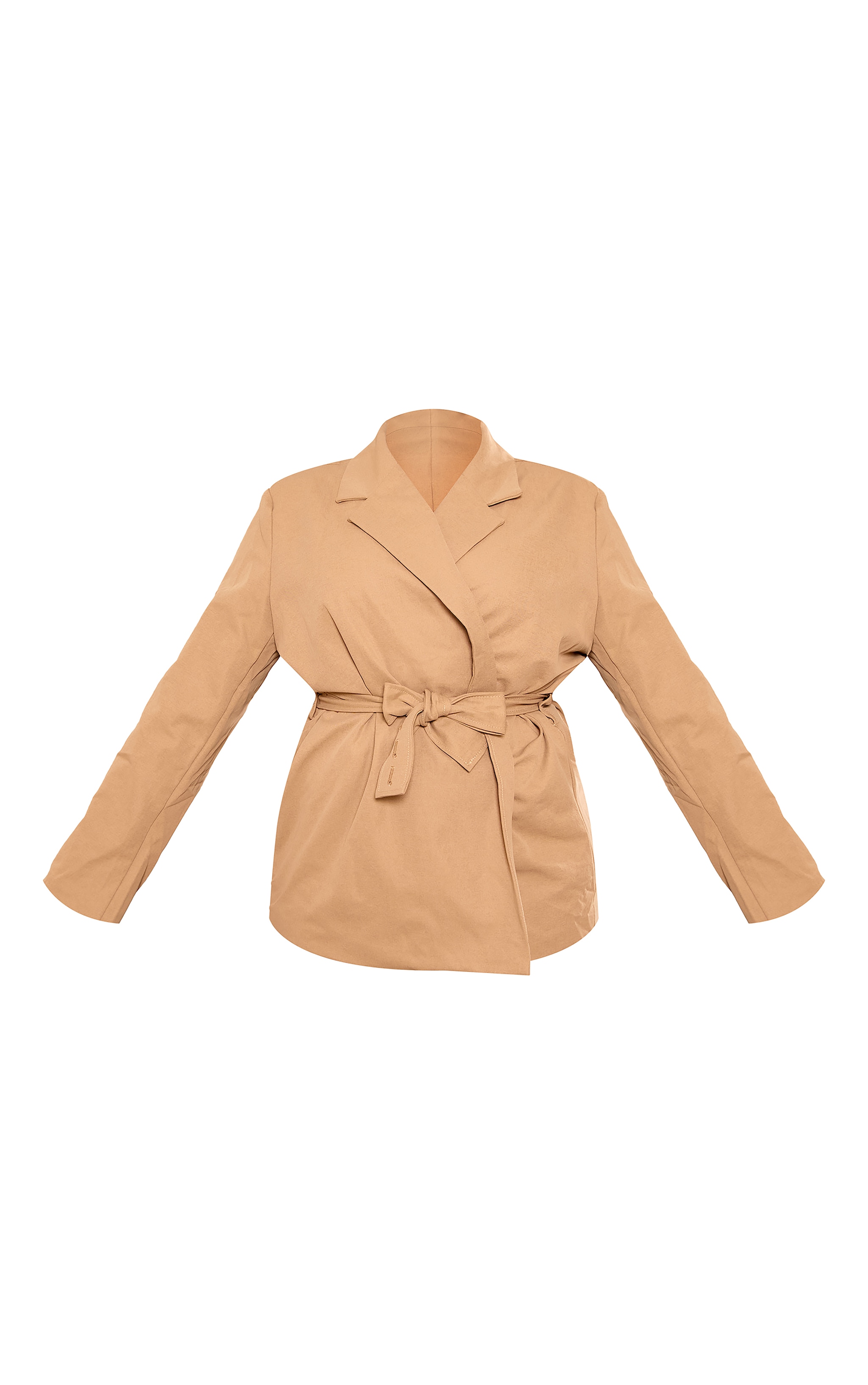 Plus Sand Belted Waist Blazer image 5