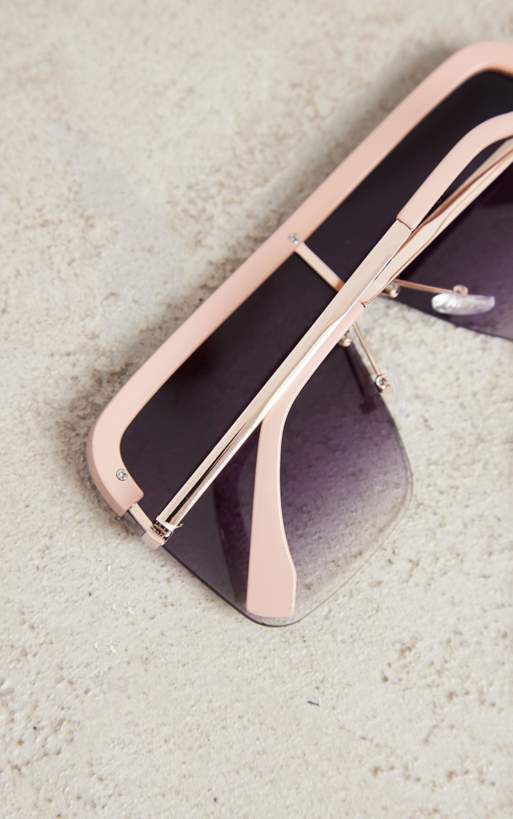 Nude Frame Detail Visor Sunglasses image 3