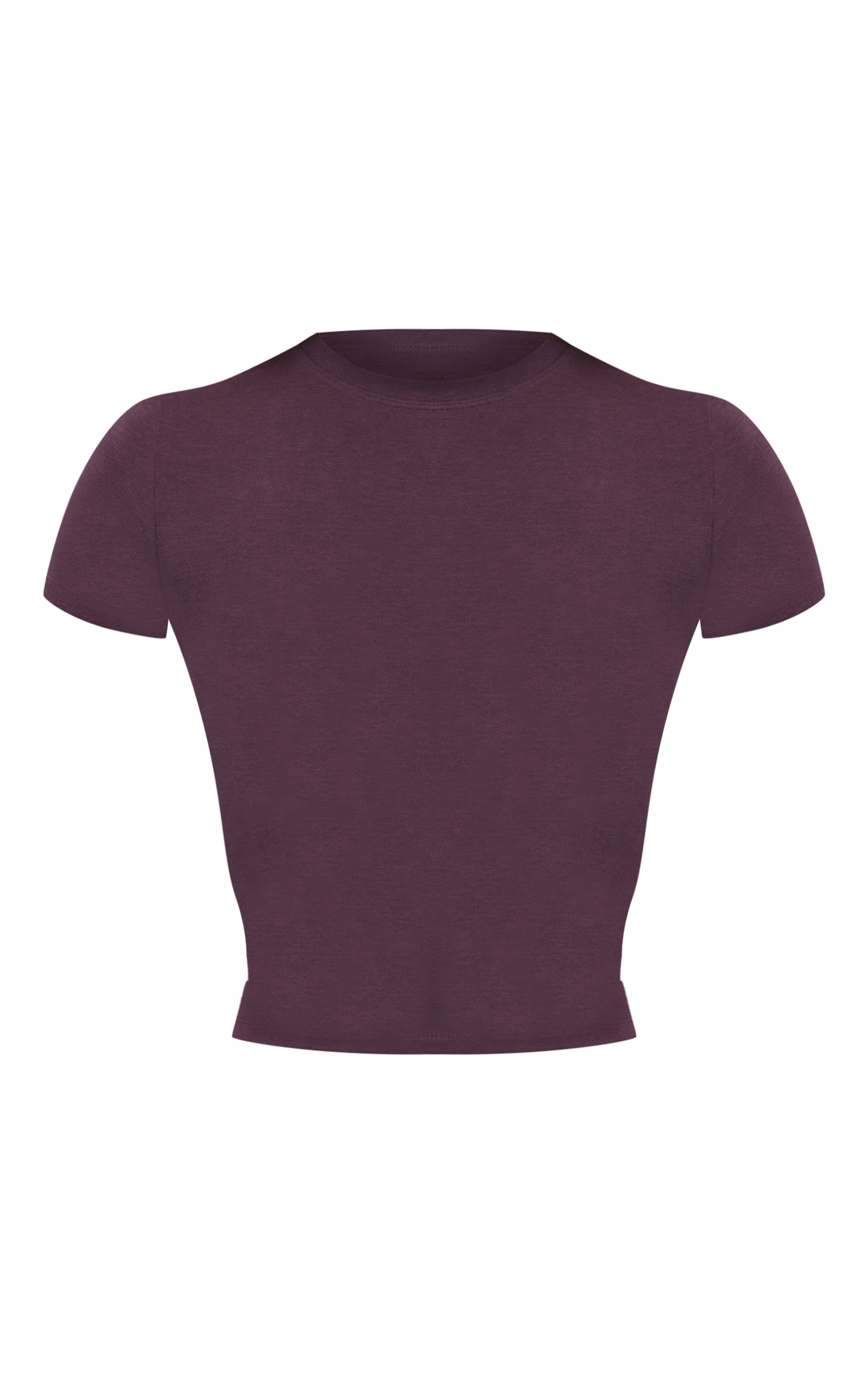 Deep Plum Melange Soft Cotton Short Sleeve Top image 5