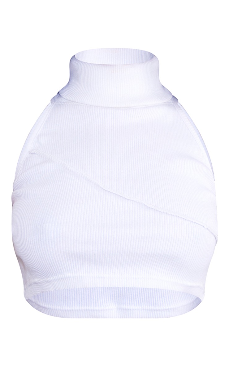 top blanc col montant