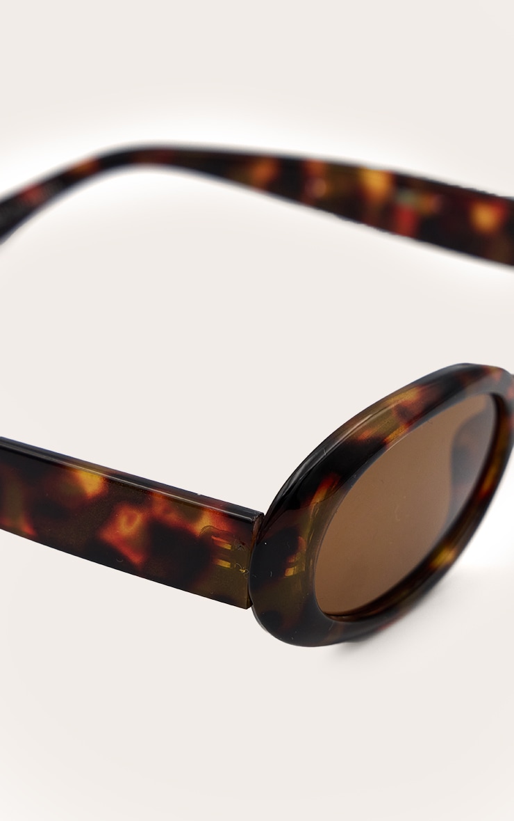 Taupe Small Oval Sunglasses image 3