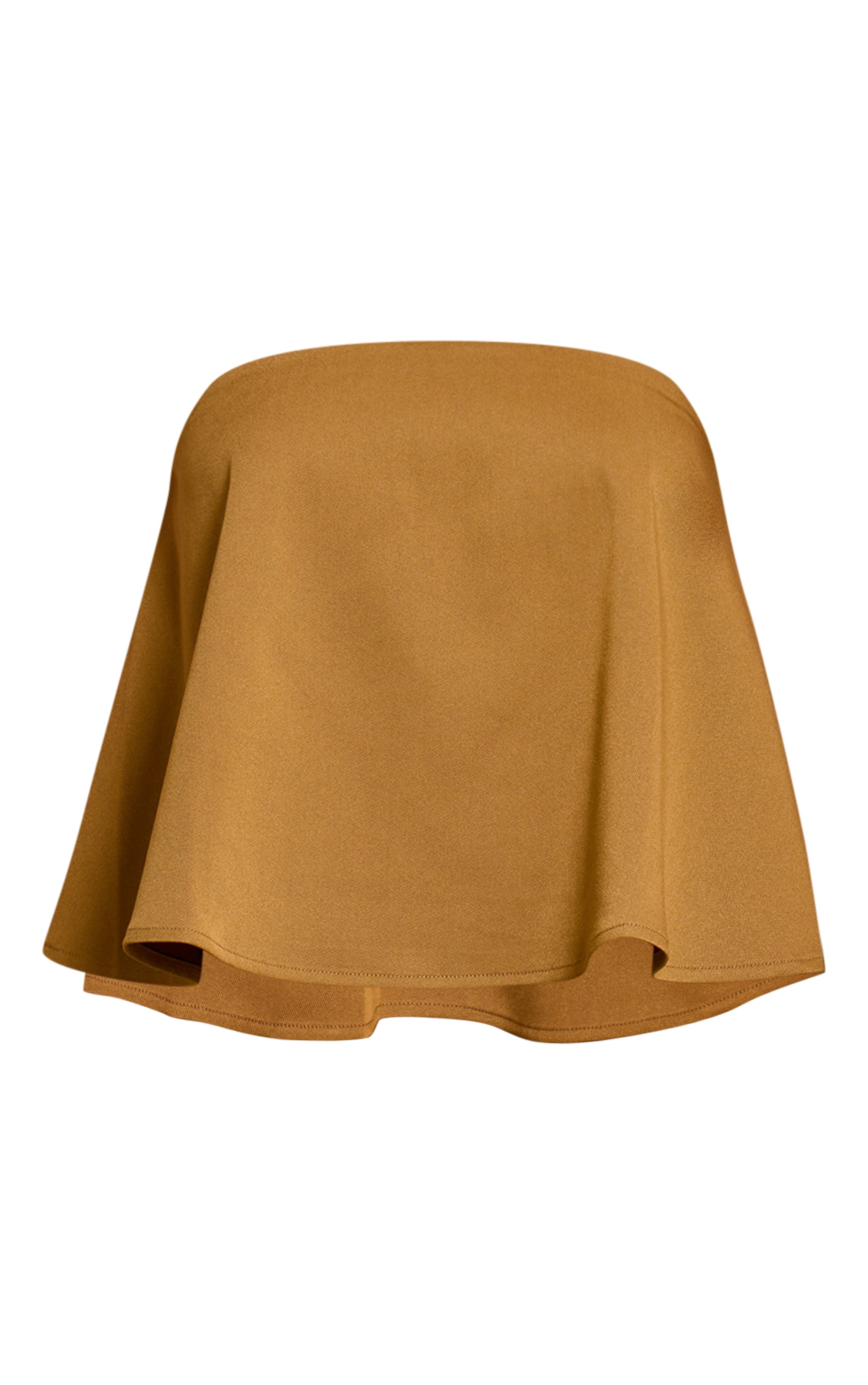 Bustier de tailleur fluide tissé marron foncé image 5