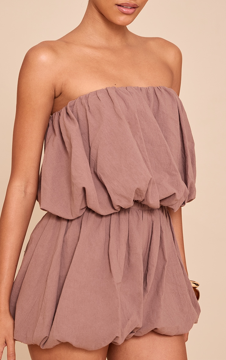 Mushroom Puffball Detail Bandeau Romper image 4