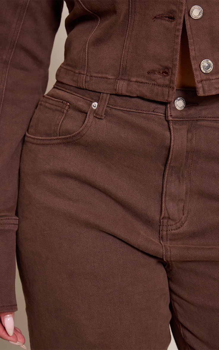 Shape Chocolate Stretch Denim Tailored Barrel Jeans image 4