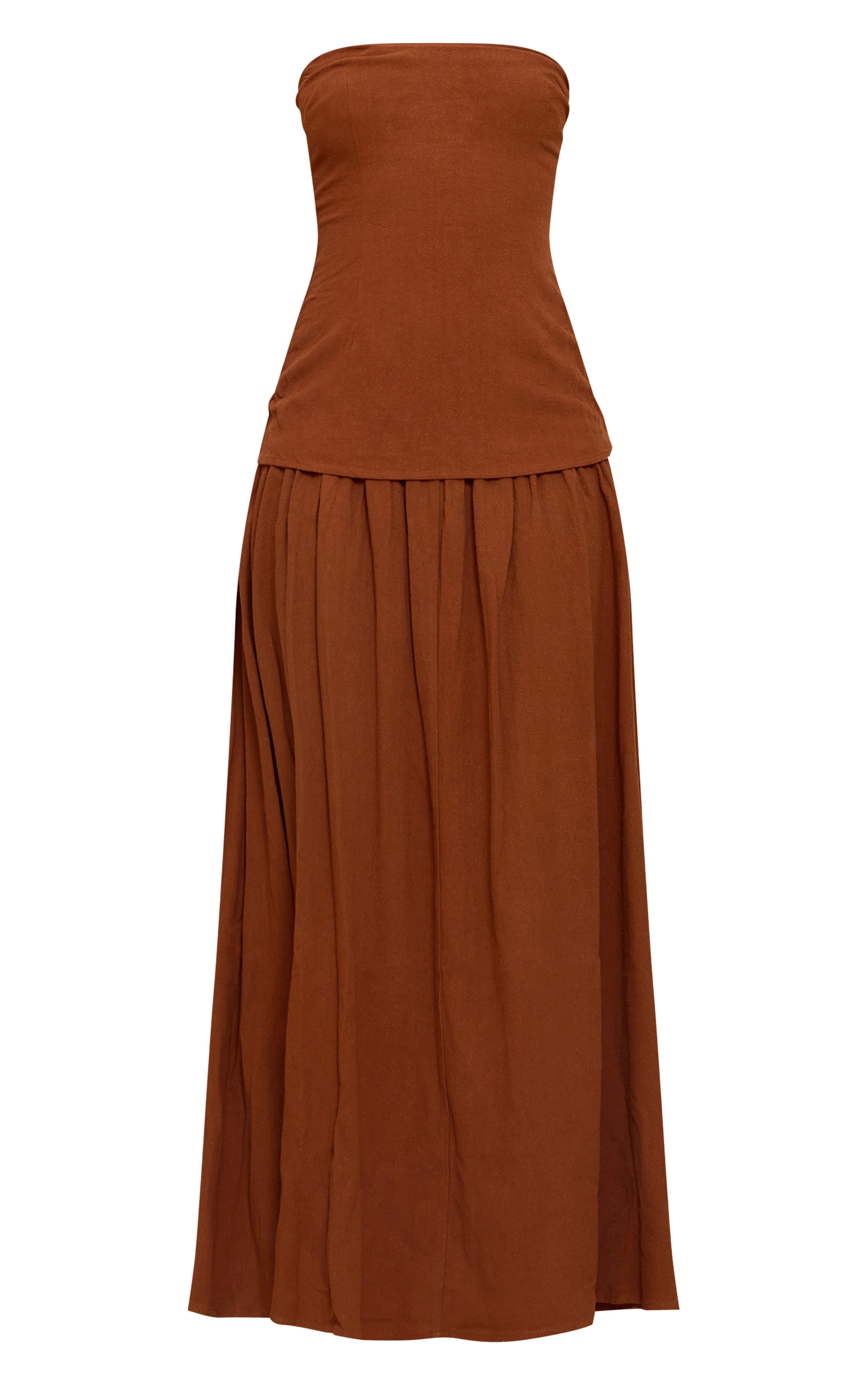 Robe bustier longue châtaigne à buste long image 5