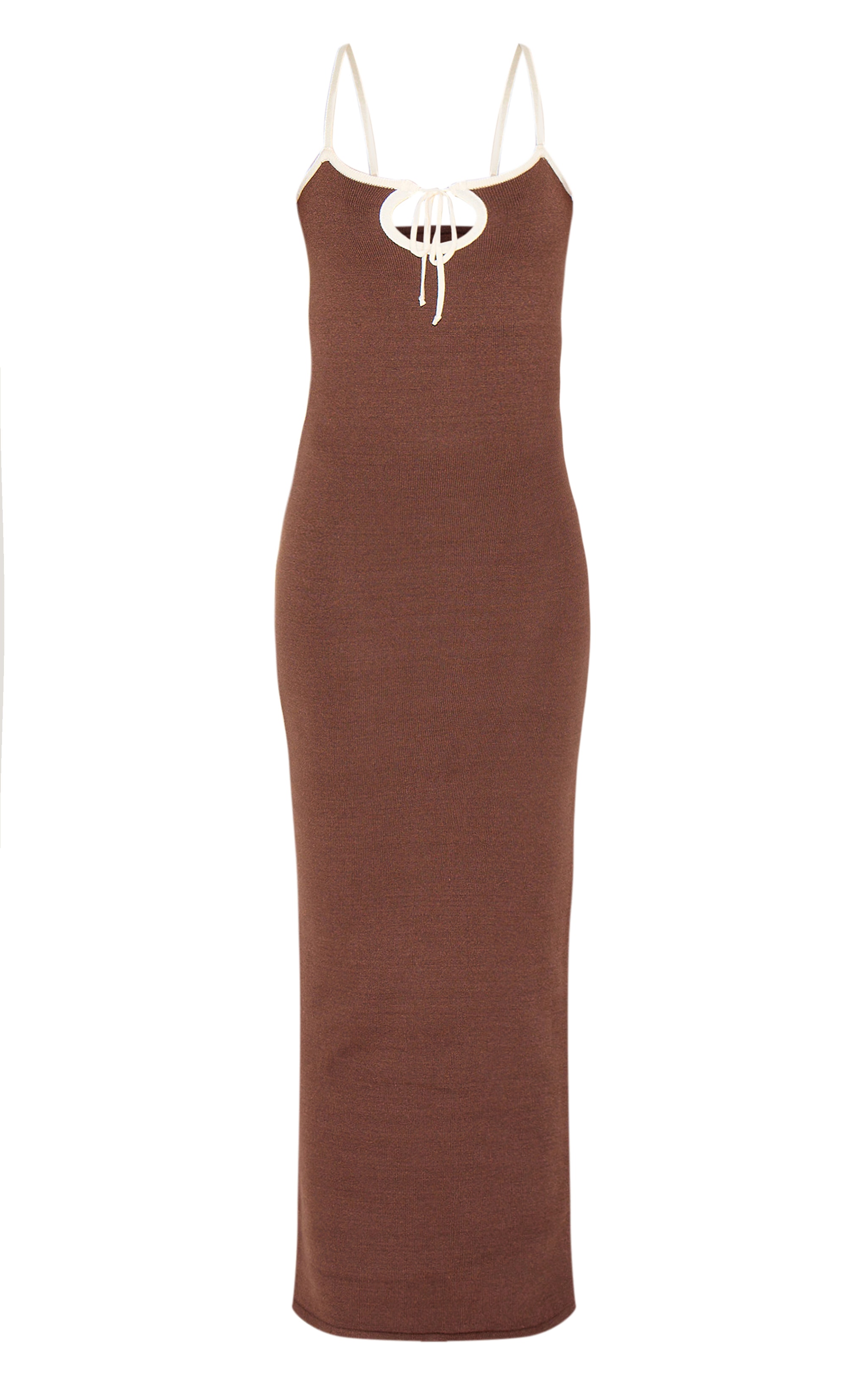 Chocolate Contrast Knit Dress image 5