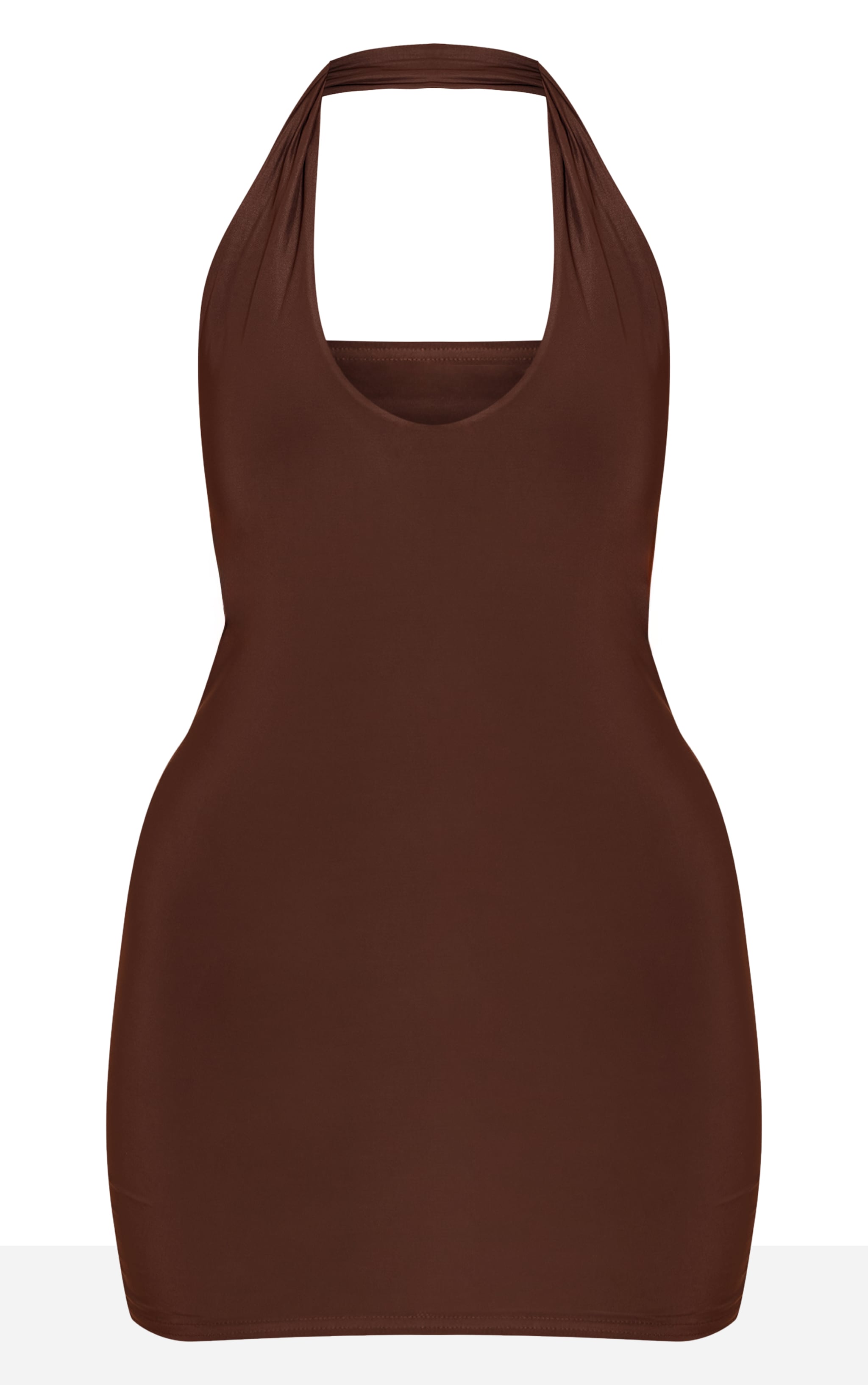 Shape Chocolate Slinky Halterneck Mini Dress image 5