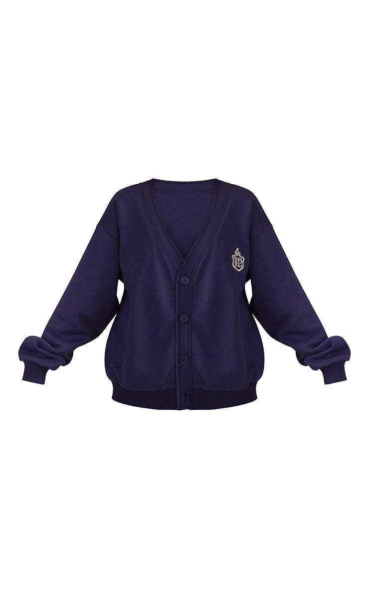 半額満載！スーパーSALE グランドセール！ Navy Embroidered Sweat | Cardigan Sweat Boxy トップス