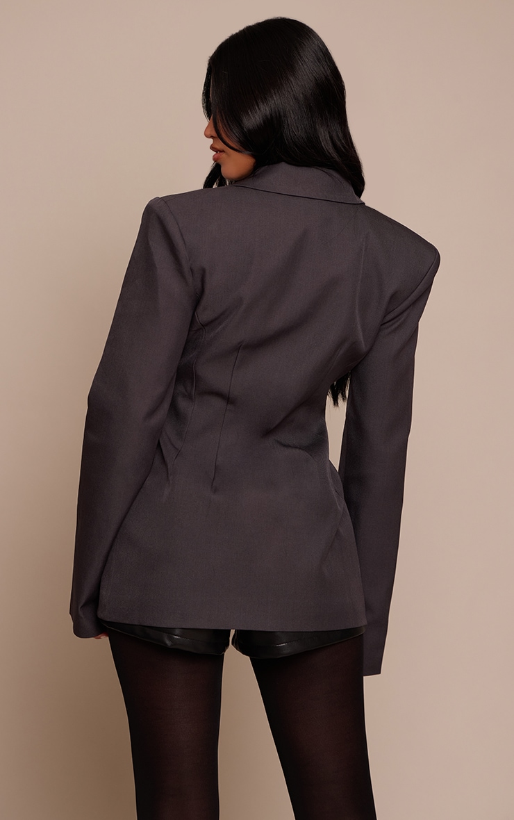 Steel Grey Cinch Hip Blazer image 2