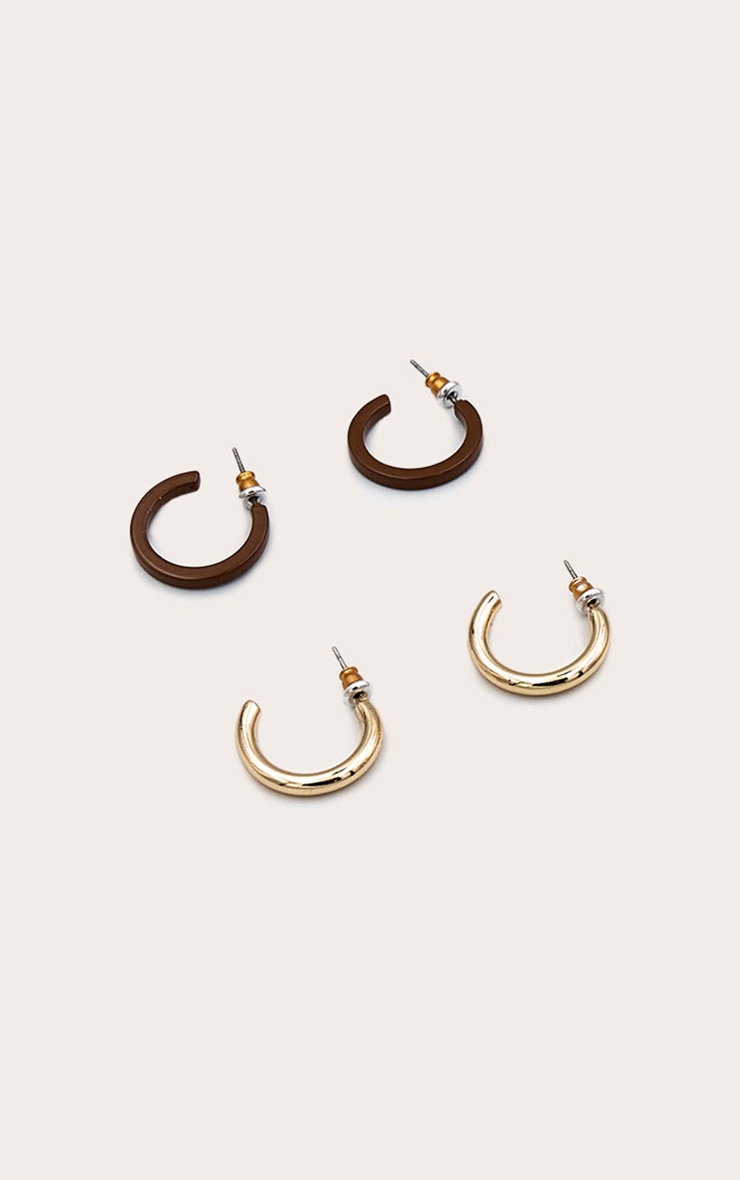 JENNINGS MINI CHUNKUY HOOP EARRINGS main image 1