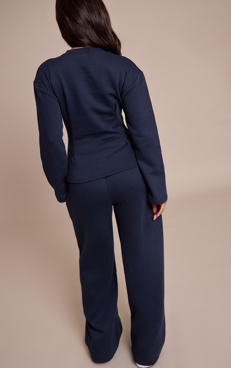 Petite Navy Wide Leg Sweatpant image 3