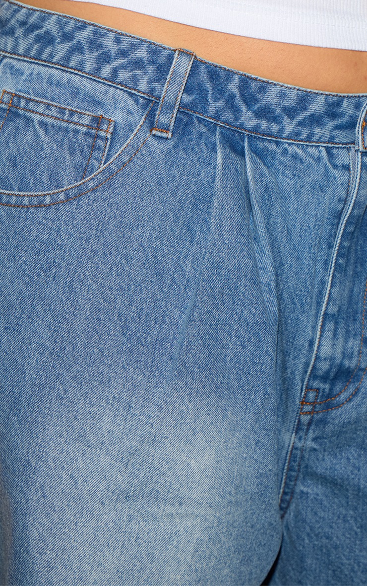 Light Wash Raw Hem Shorts - PLUS main image 0