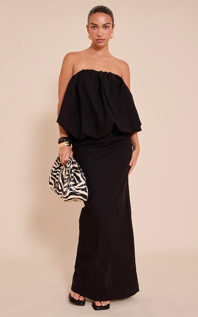 Black A-line Maxi Skirt