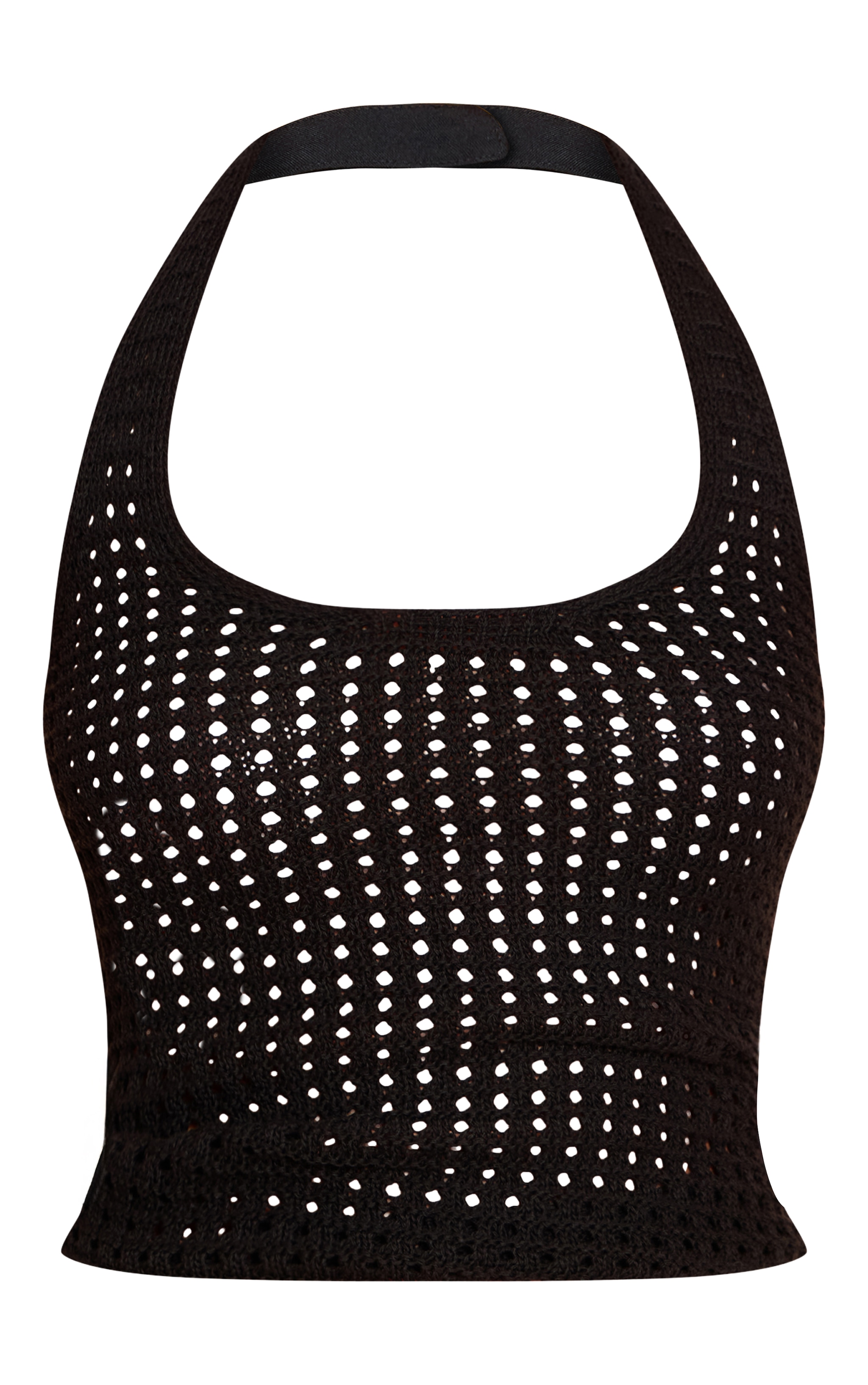 Black Crochet Halter Top image 5