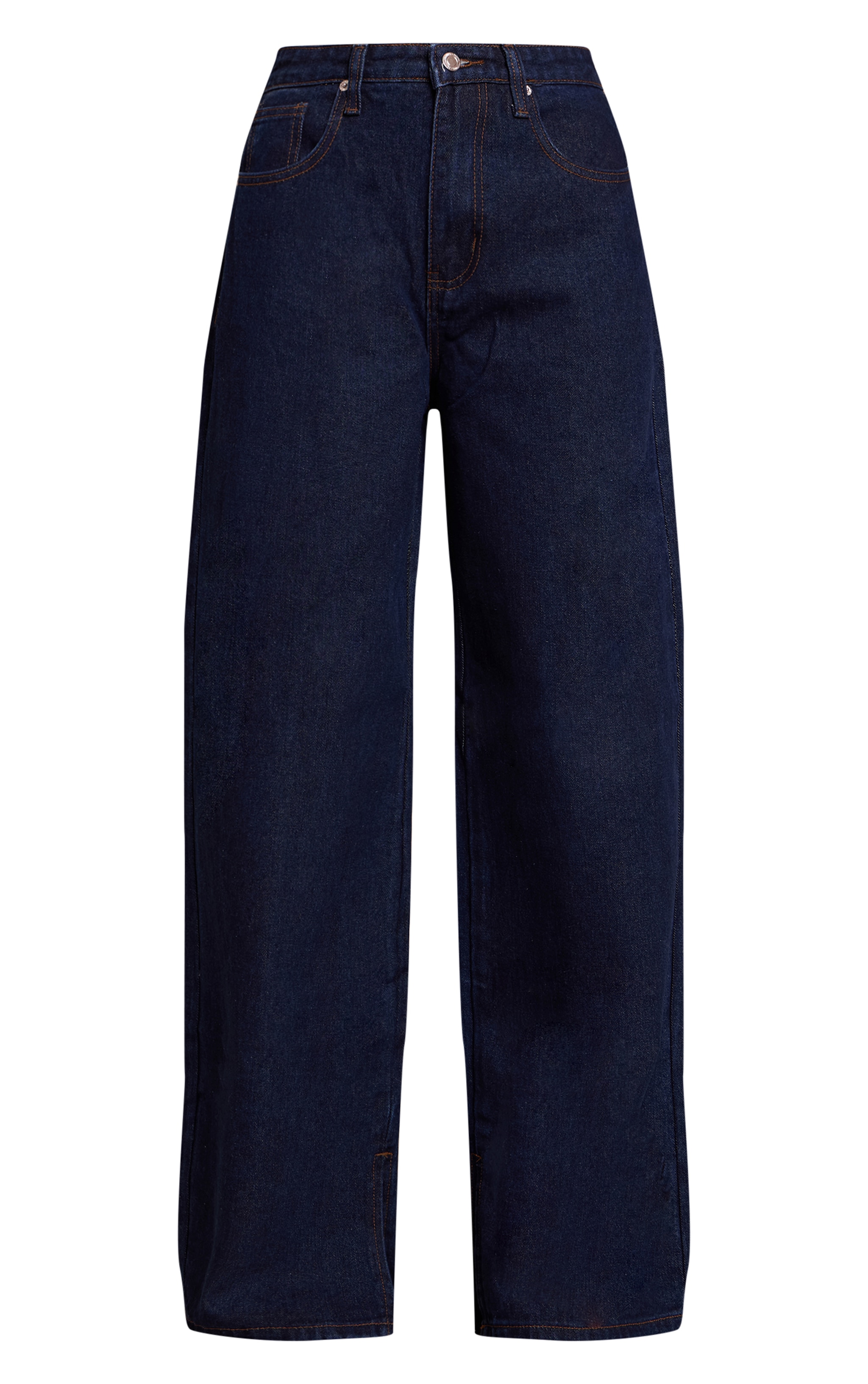 Indigo High Rise Split Hem Boyfriend Jeans image 5