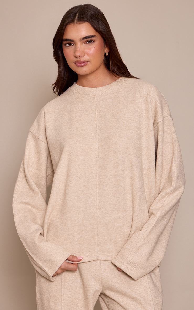 Mocha Soft Rib Sweatshirt image 1