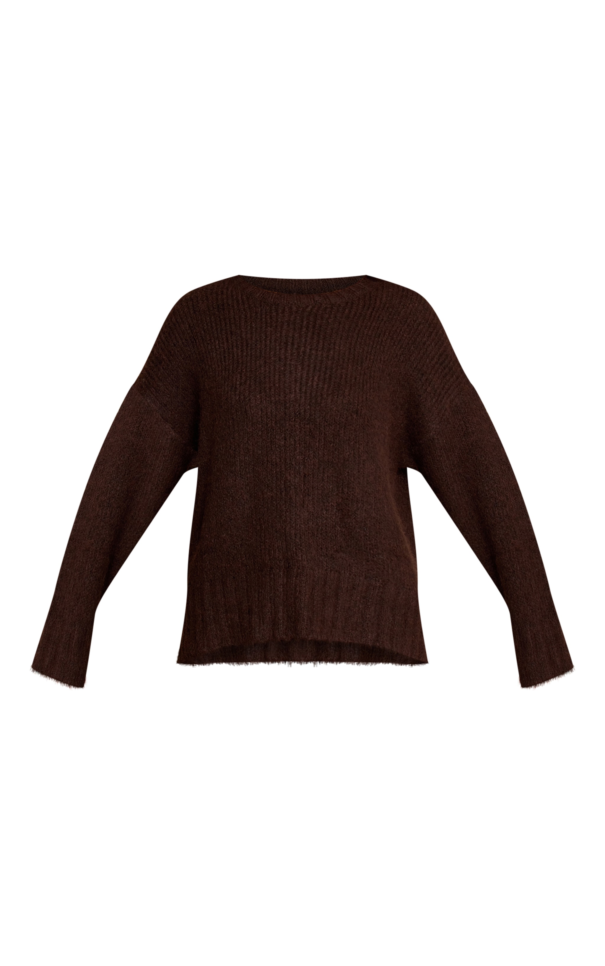 Chocolate Rib Detail Oversized Sweater image 5