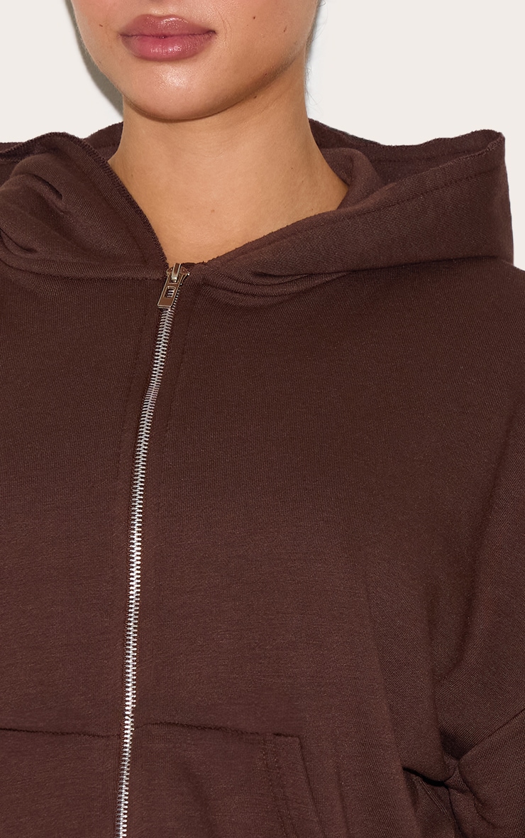 Shape Chocolate Zip Through Hoodie image 4