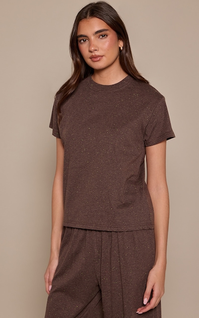 Dark Brown Speckled T-Shirt