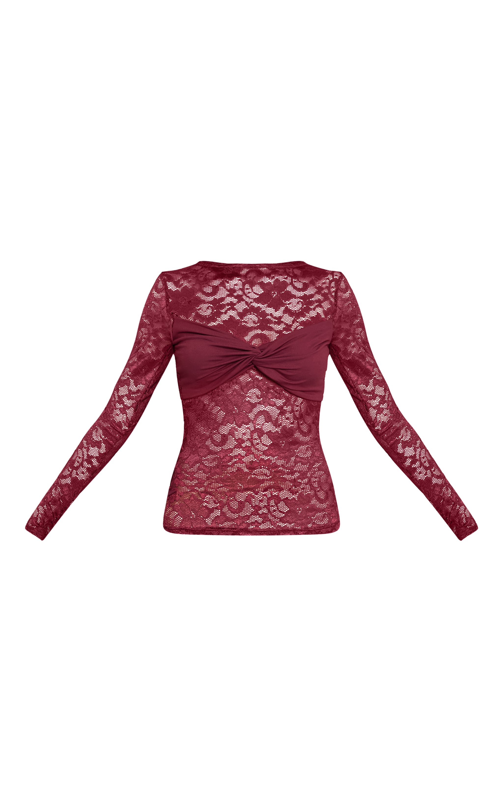 Plum Bust Detail Lace Long Top  image 5