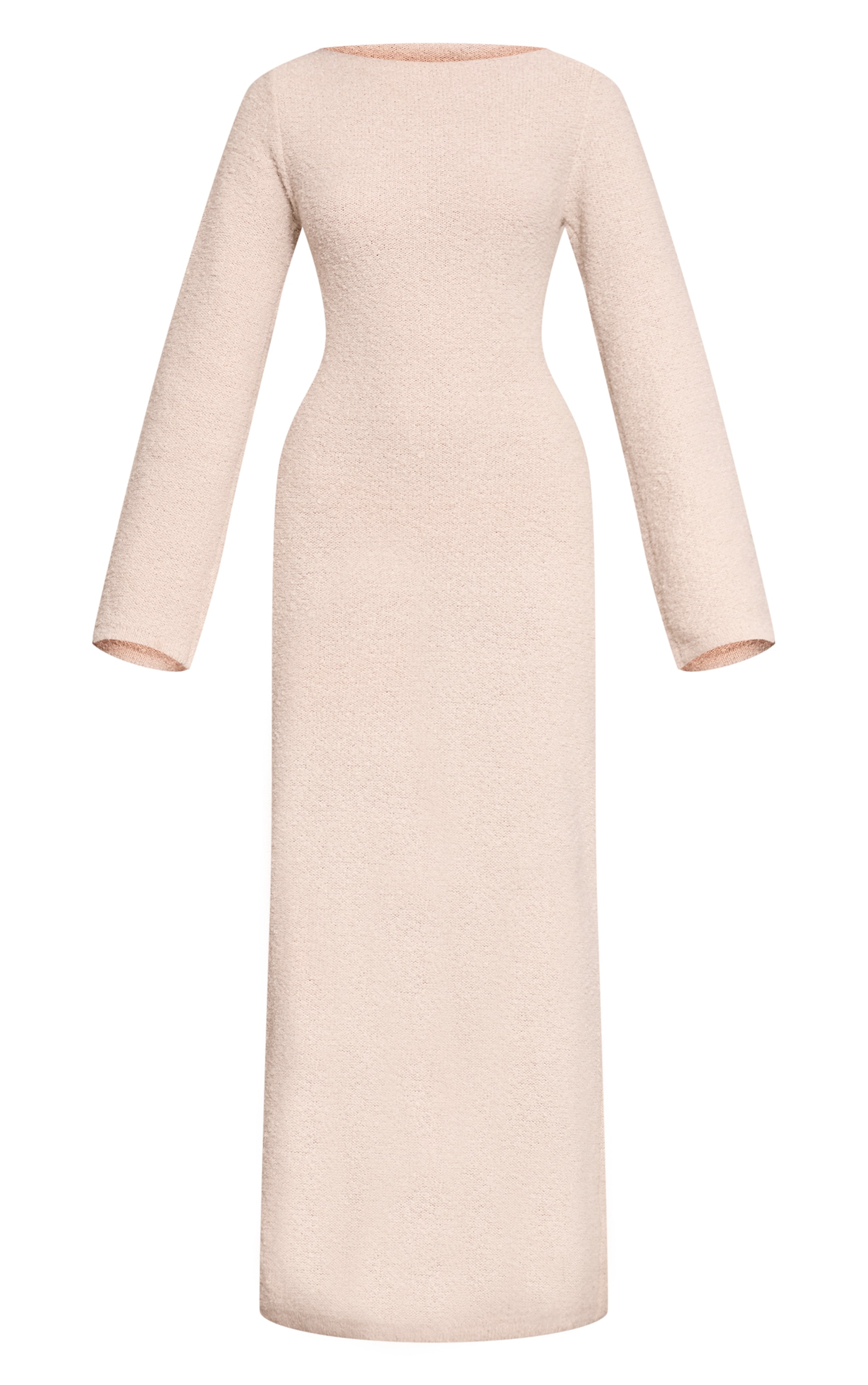 Cream Bobble Knit Knitted Maxi Dress  image 5