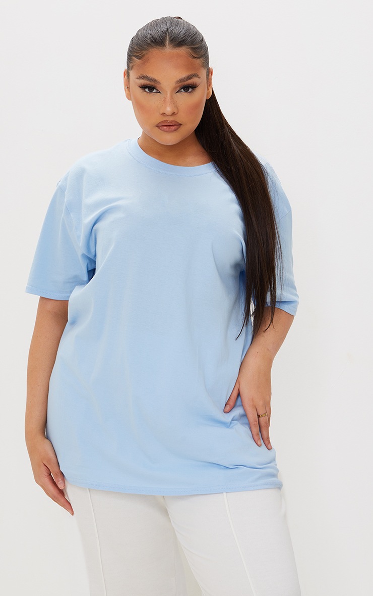 PLT Plus - T-shirt boyfriend oversize bleu pâle