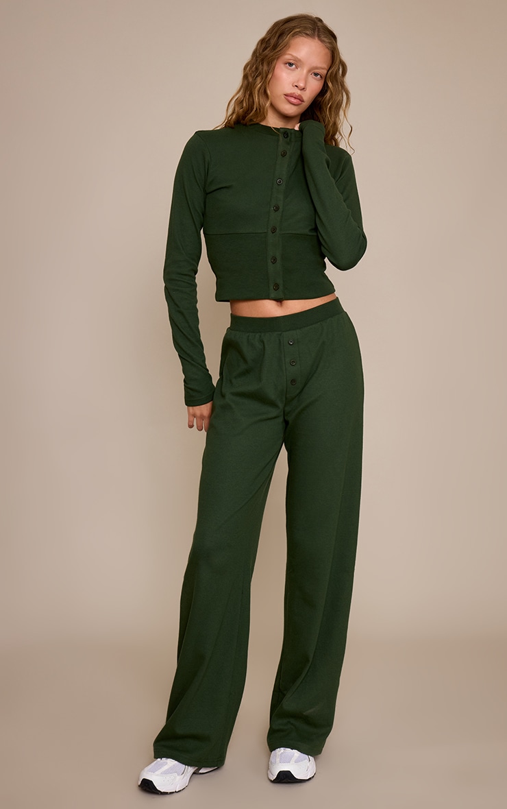 Emerald Green Super Soft Wide Leg Pants image 1