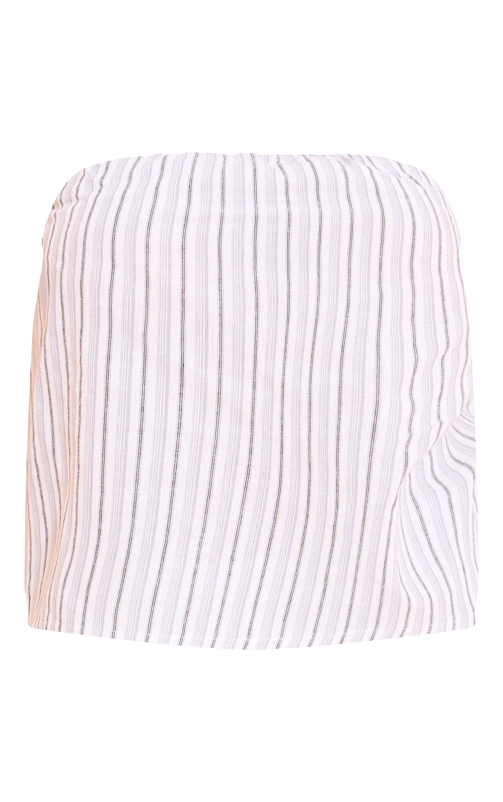 Petite Grey Stripe Bandeau Flowy Top image 5