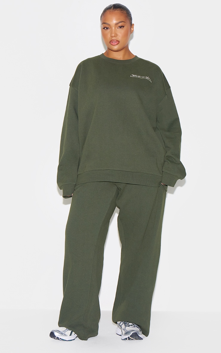 Sweat oversize deluxe kaki imprimé "Mind & Soul" image 8