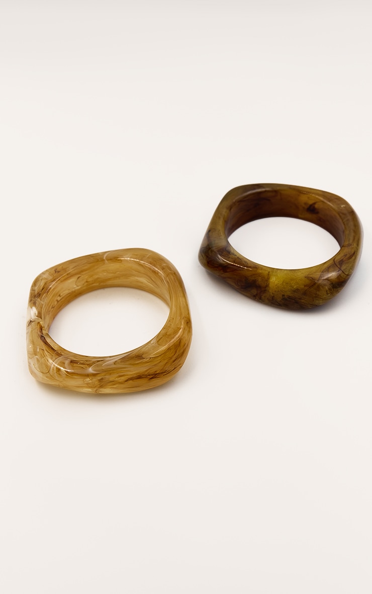 Brown Textured Resin Cuffs image 3