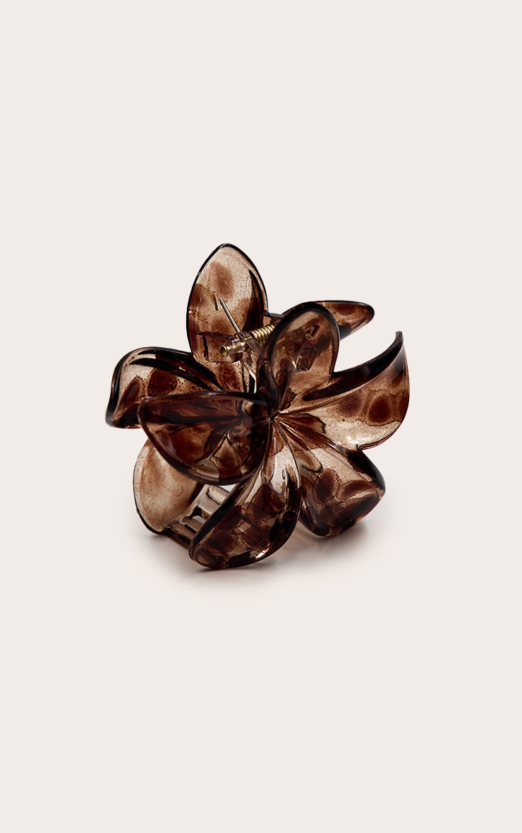 Tortoiseshell Lily Flower Hair Clip image 2
