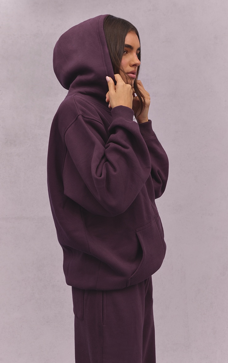 Plum Athletics Club Cotton Fleece Oversized Full Zip Hoodie image 2