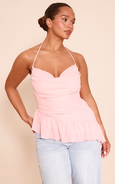 Shape BLUSH Frill Detail Cowl Neck Cami Top
