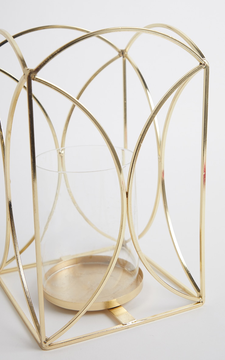 Large Gold Candle Lantern Home PrettyLittleThing AUS