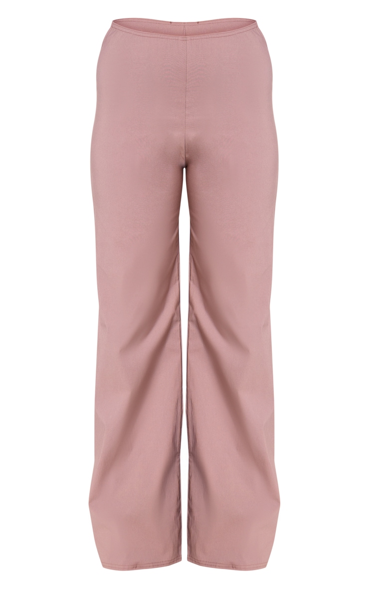 Mocha Stretch Woven Mid Rise Wide Leg Pants image 5