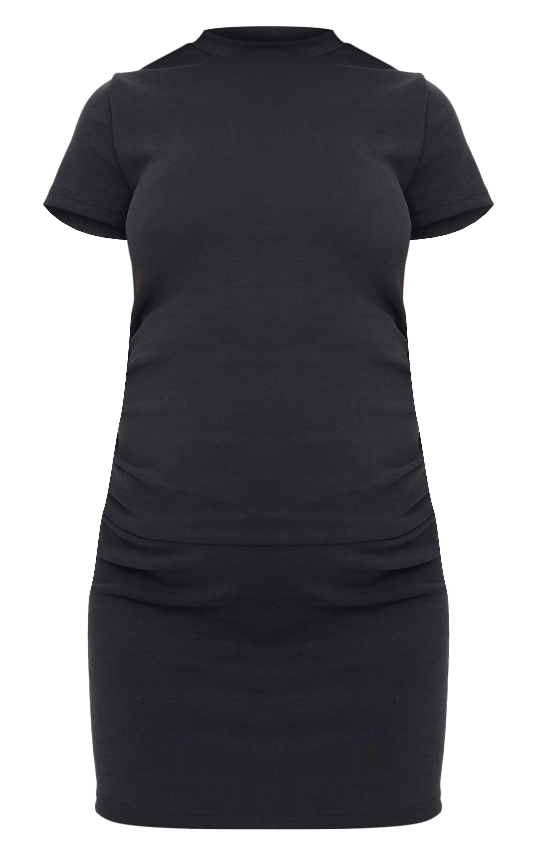 Maternity Black Premium Soft Touch Short Sleeve Mini Dress image 5