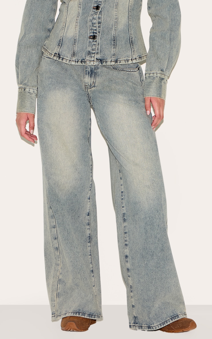 Jean large vintage à taille mi-haute image 2