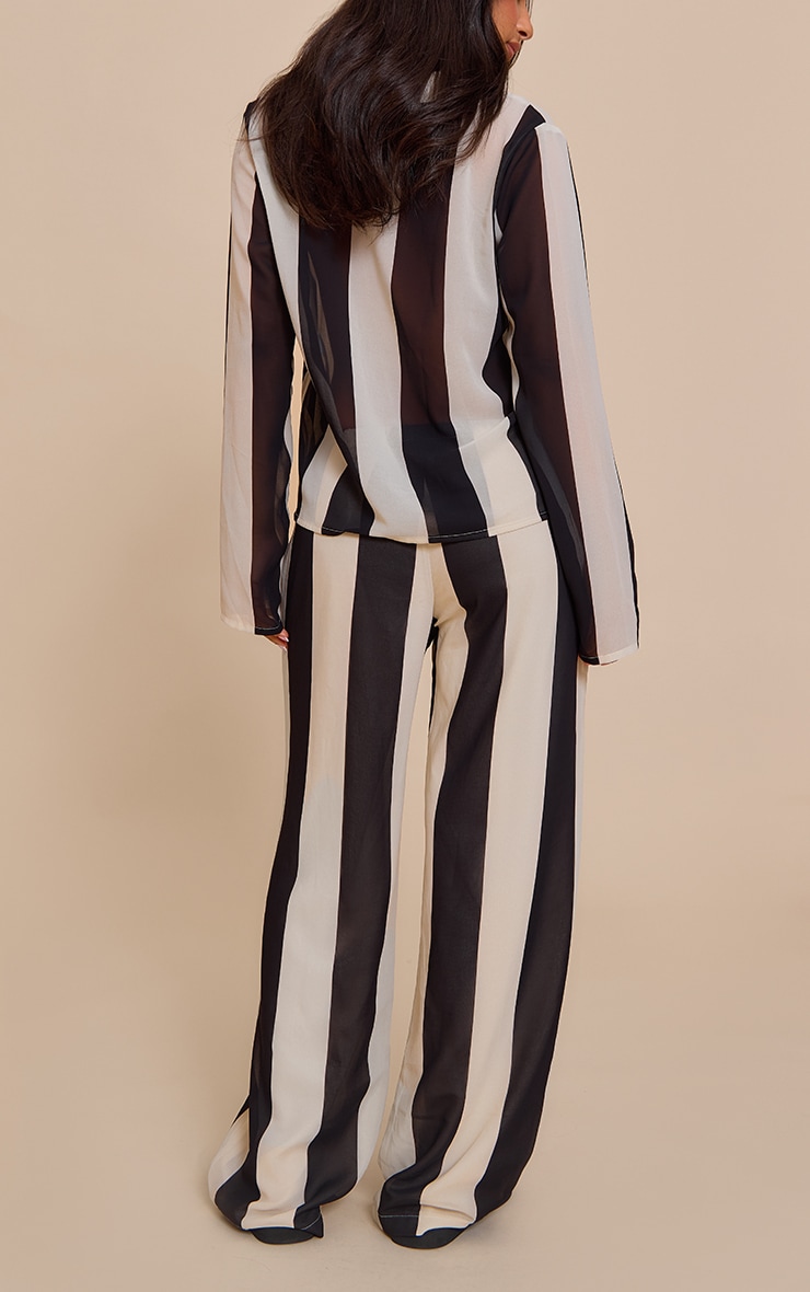 Petite Stripe Wide Leg Drawstring Pants image 3