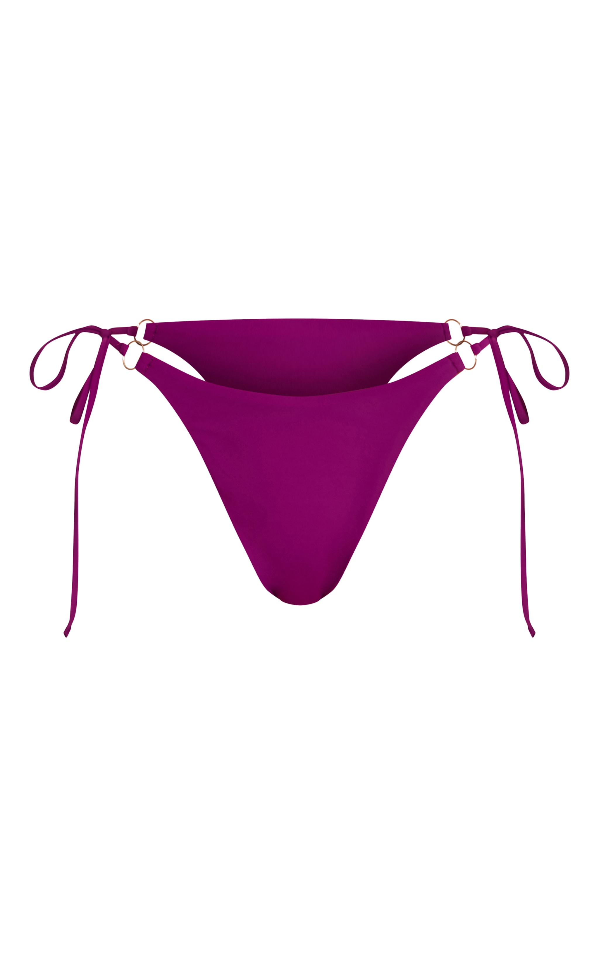 Purple Mini O Ring Tie Side Bikini Bottoms image 5