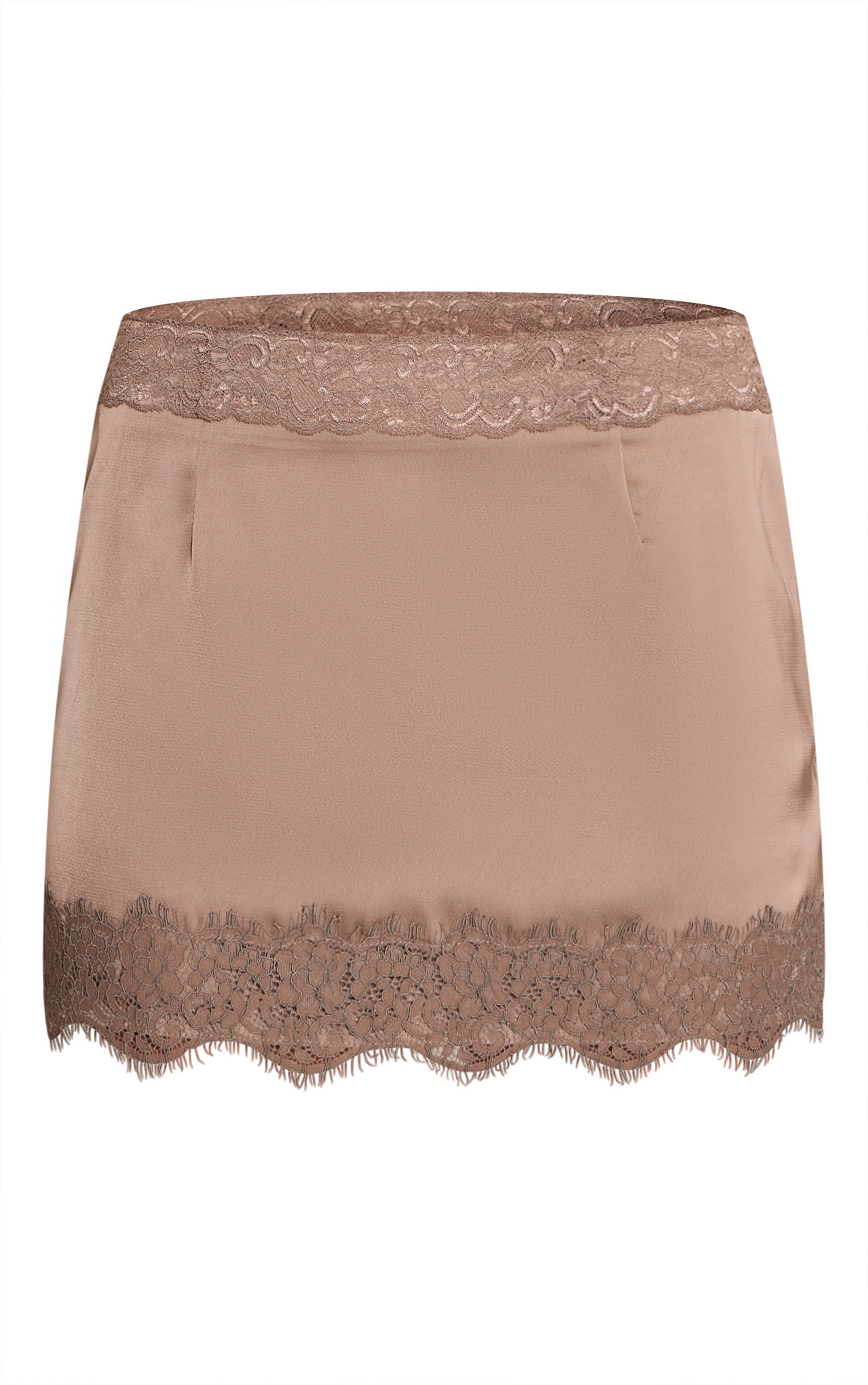 Mushroom Double Lace Trim Mini Skirt image 6
