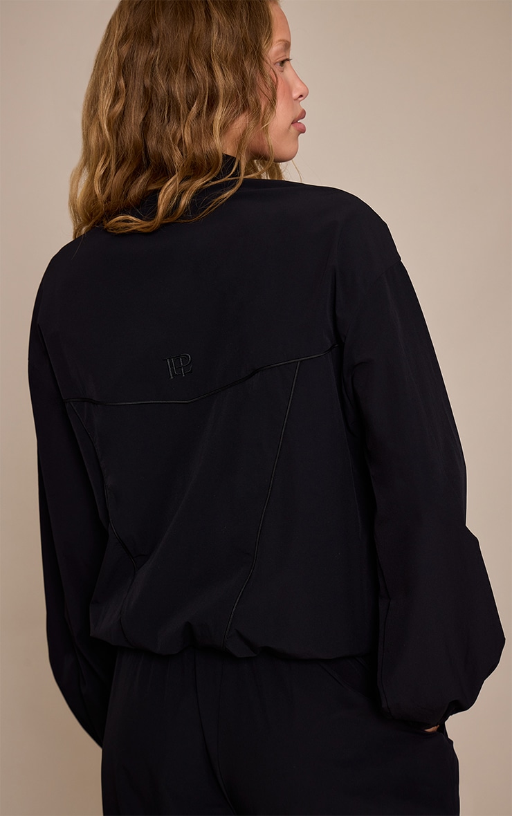 Black Shell Piping Track Jacket image 2