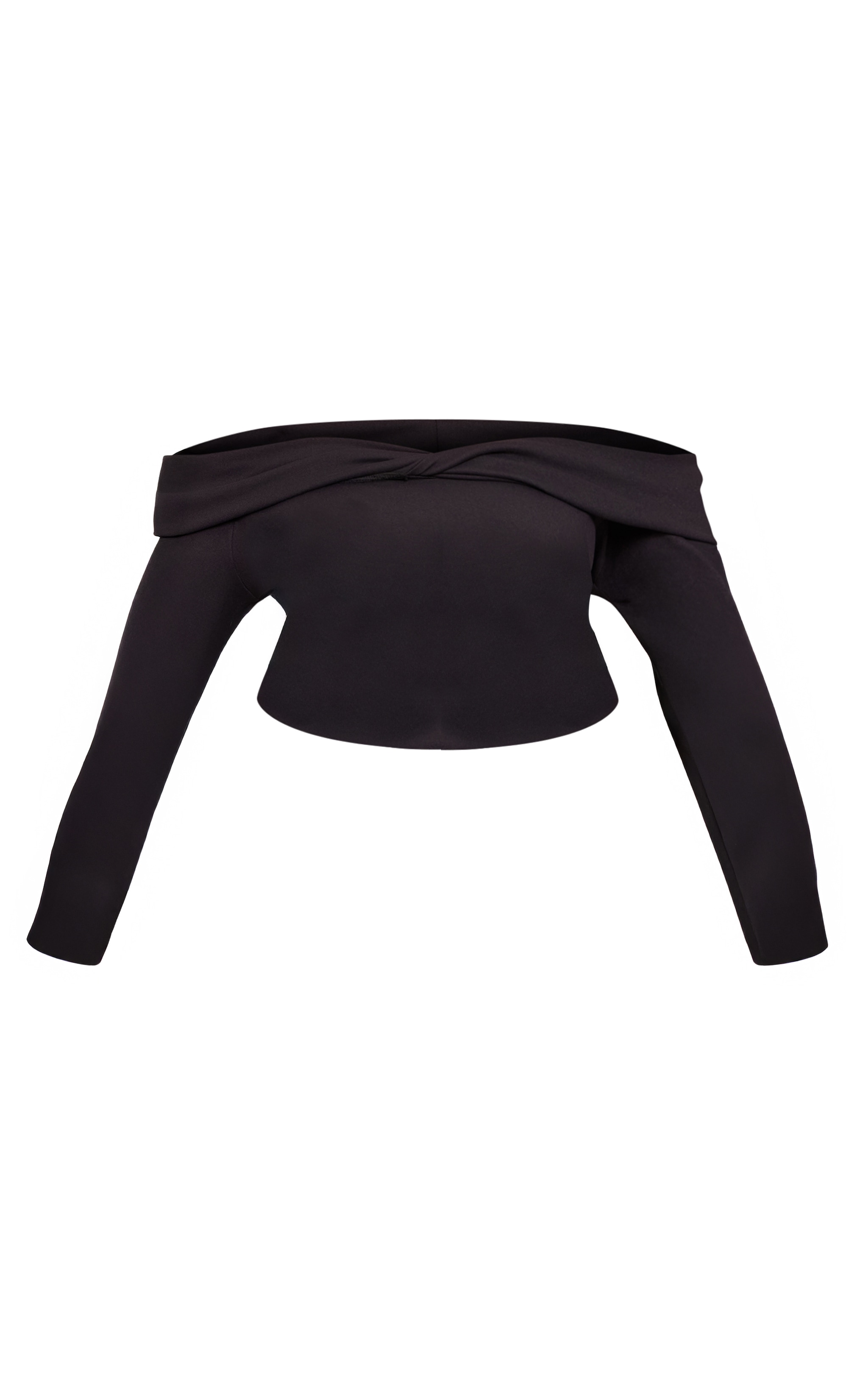 Shape Black Soft Touch Bardot Long Sleeve Top image 5