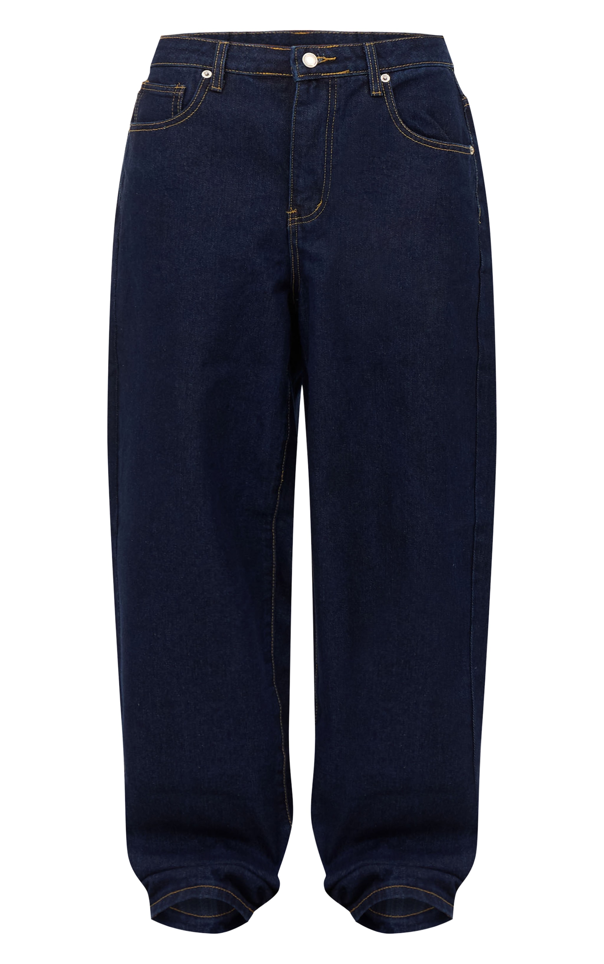 Indigo High Waist Boyfriend Jeans image 5