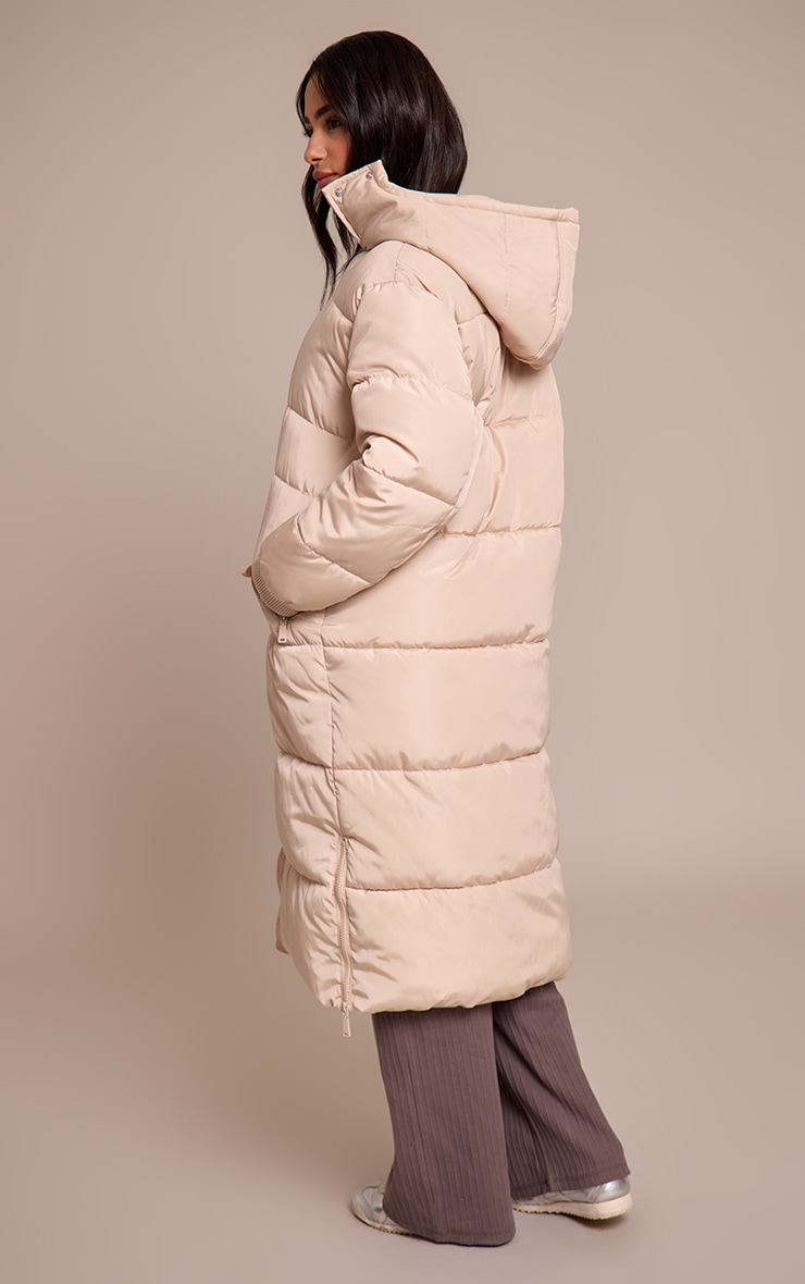 Petite Stone Longline Puffer Coat image 2