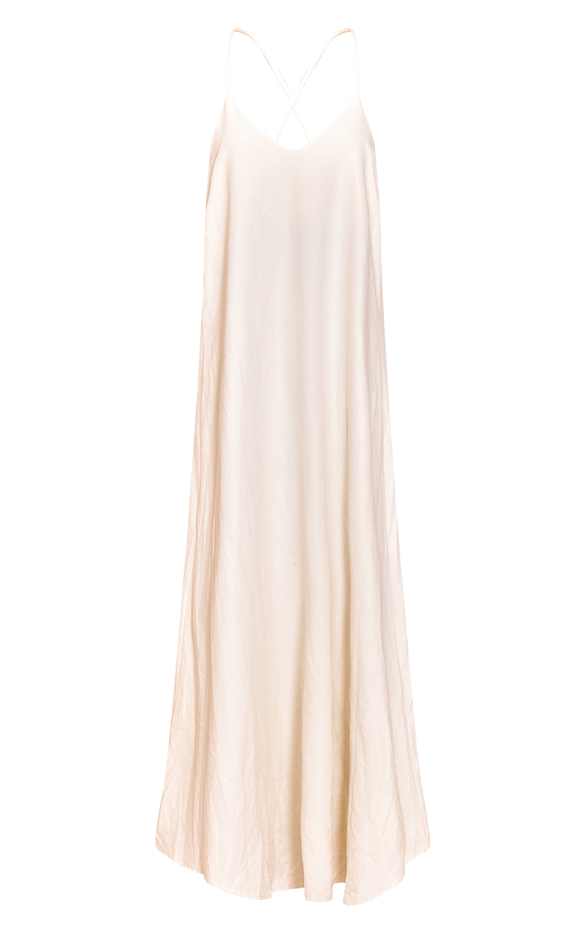 Cream Textured Plunge Maxi Dress image 5