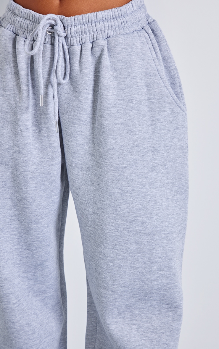 Petite Jogging large gris chiné à taille élastique et cordons ajustables image 4