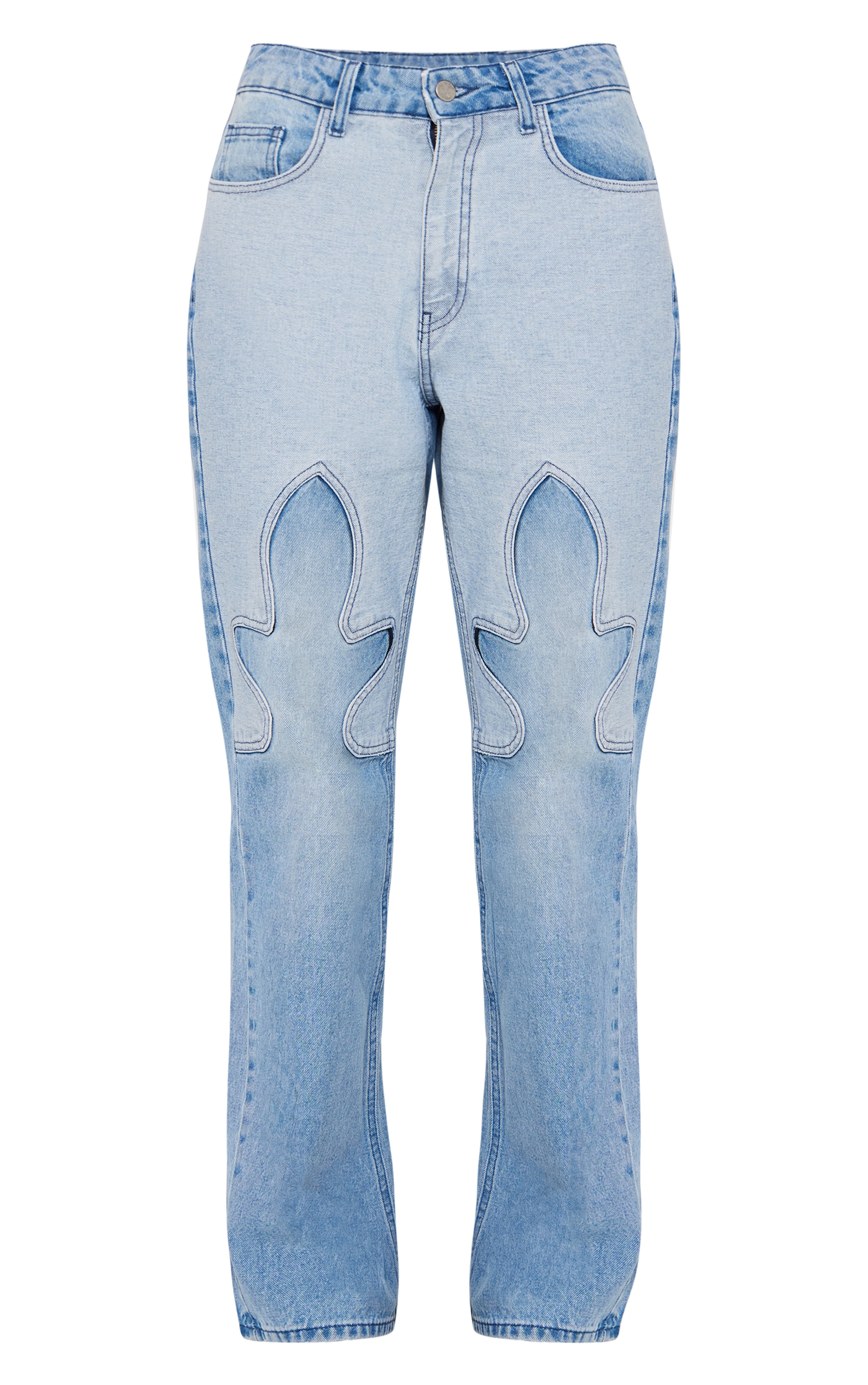 Blue Western Patch Denim Jeans image 3