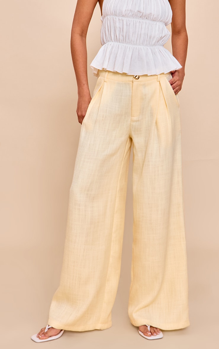 Women Lavender Warm Tweed White Straight Fit Trousers main image 0