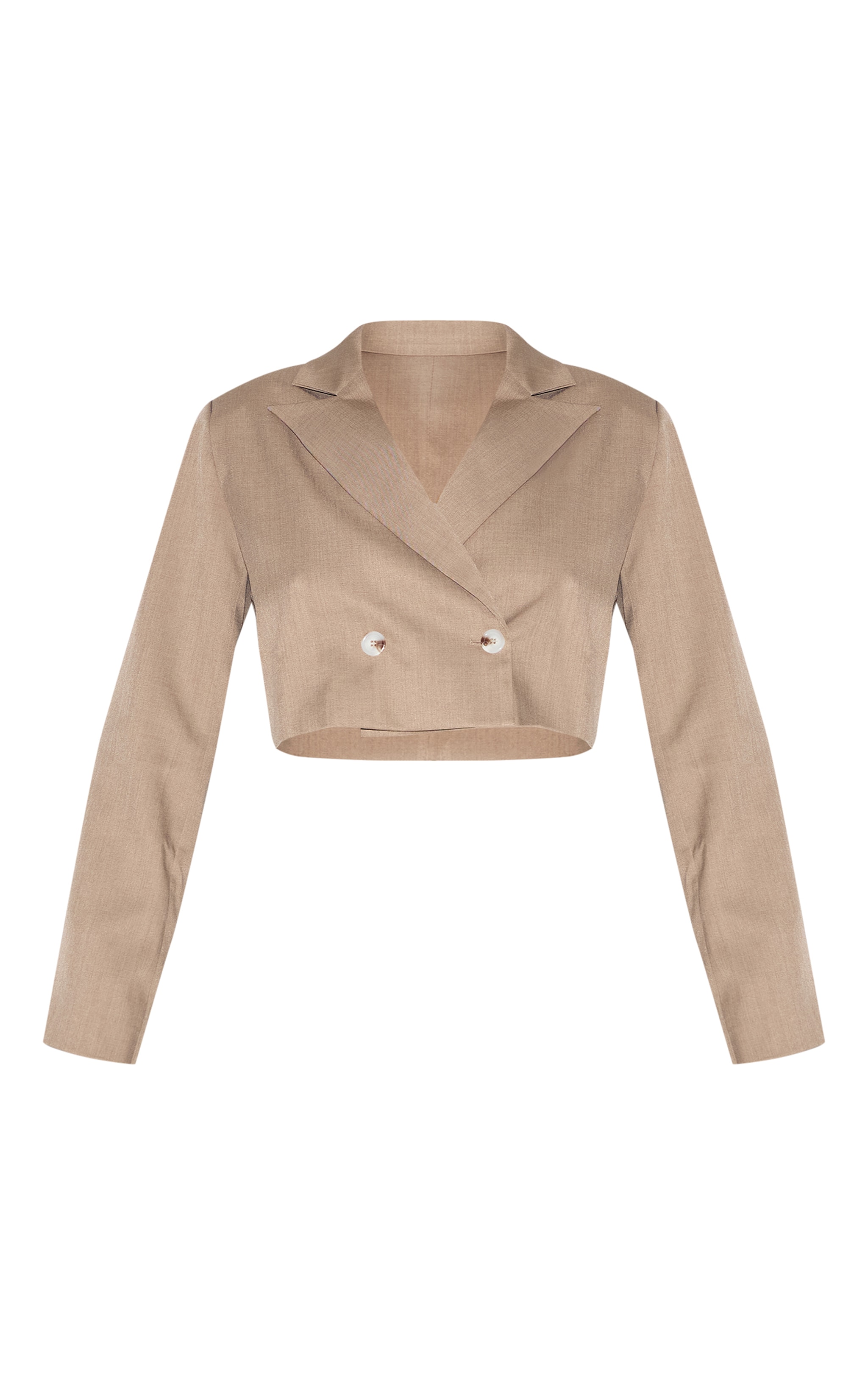 Plus Mushroom Tailored Woven Boxy Cropped Blazer image 5